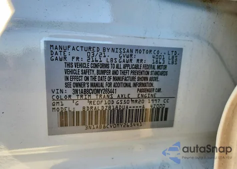 2021 Nissan Sentra Sv z USA, uszkodzony, nr VIN 3N1AB8CV0MY265441